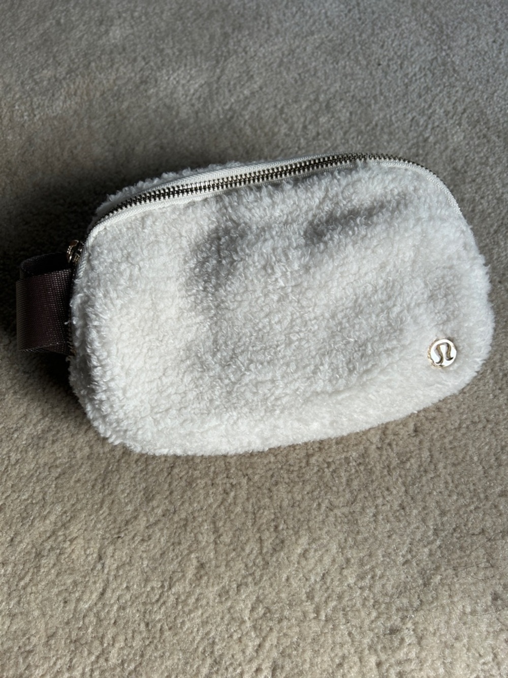 lululemon athletica White Sherpa Fleece Belt Bag